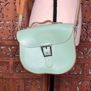 Brit-stitch leather purse